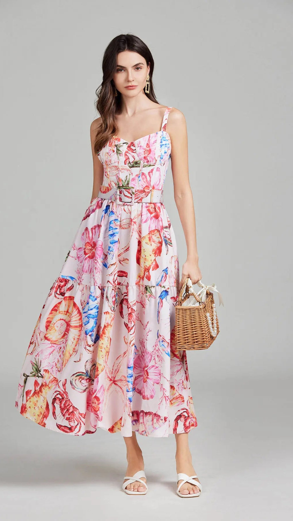 Flourish Midi Dress with belt