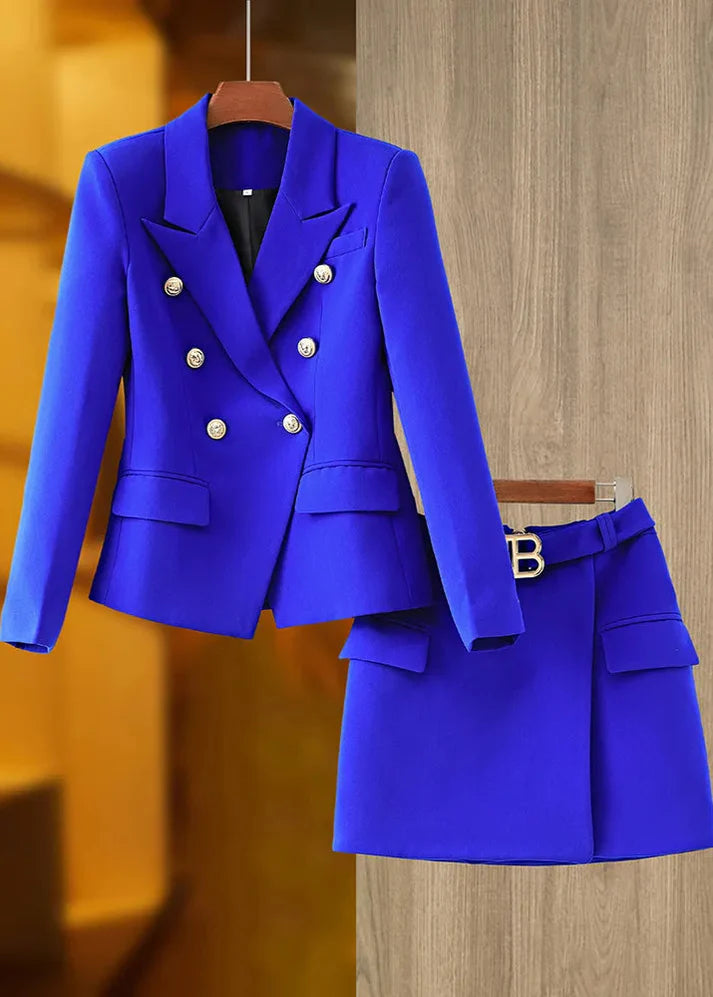 Luxury Blazer & Skirt Suits with Gold finishing
