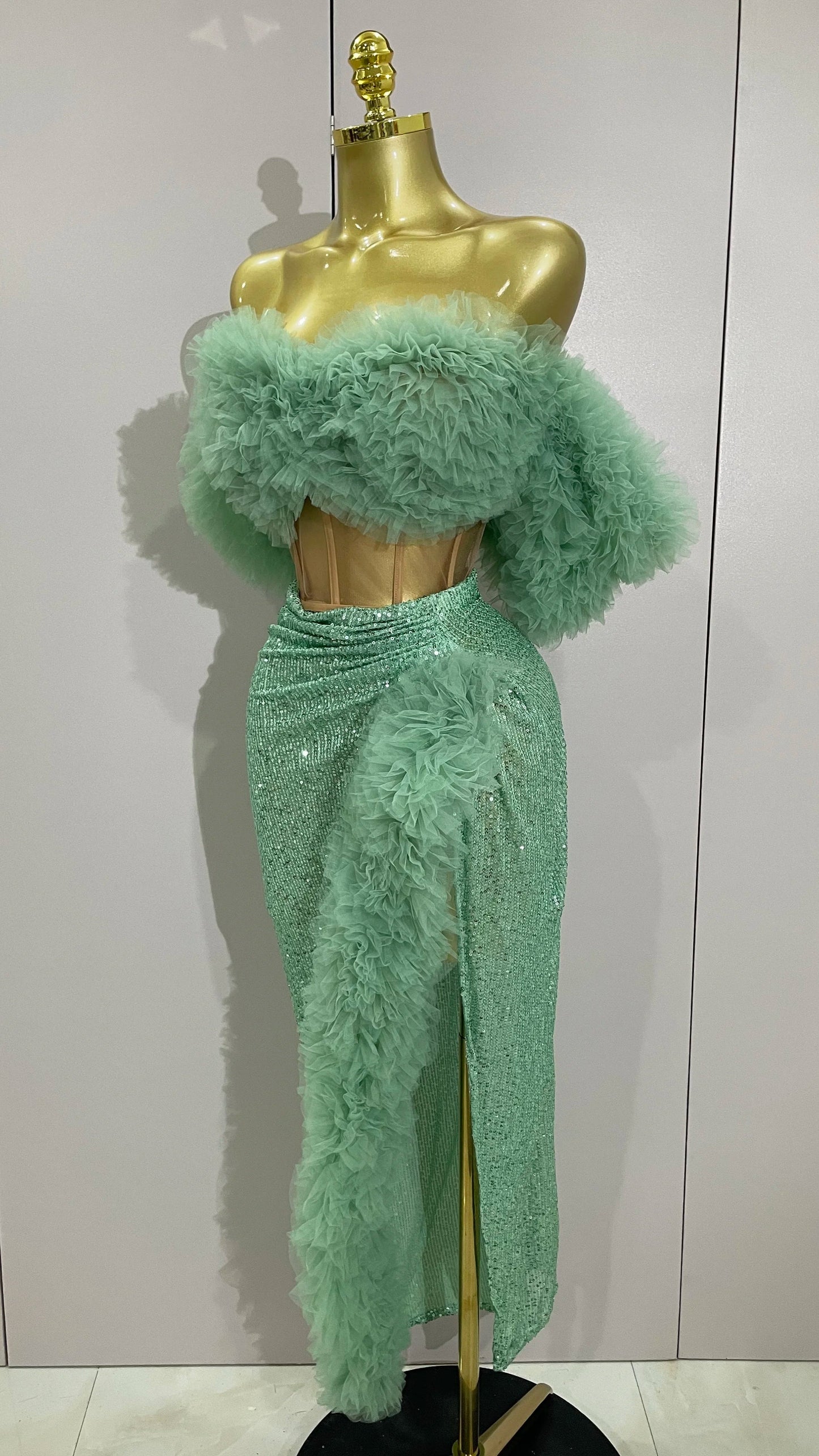 Mint Glamour Two Piece set