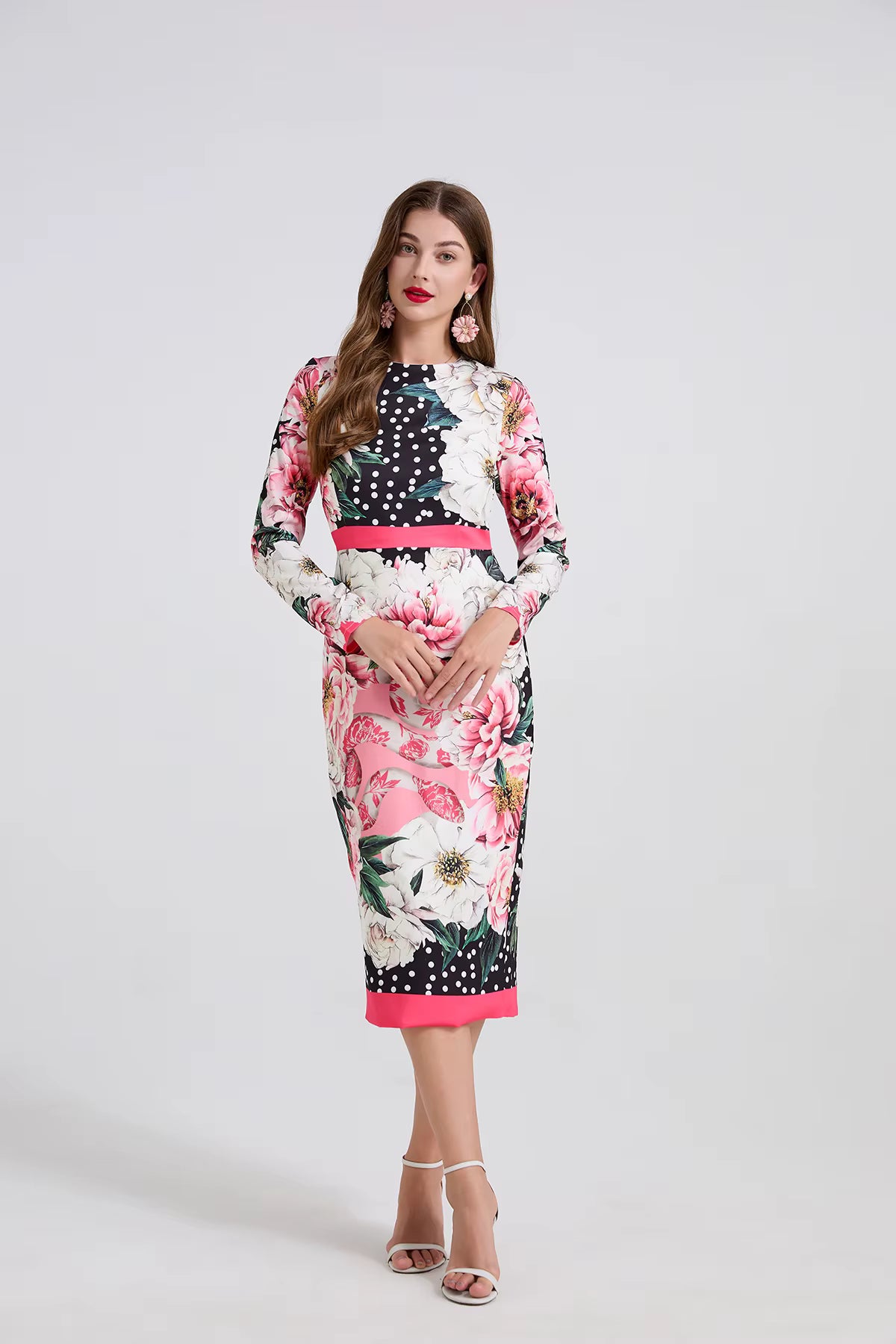 Floral Elegance Chic Printed Dress