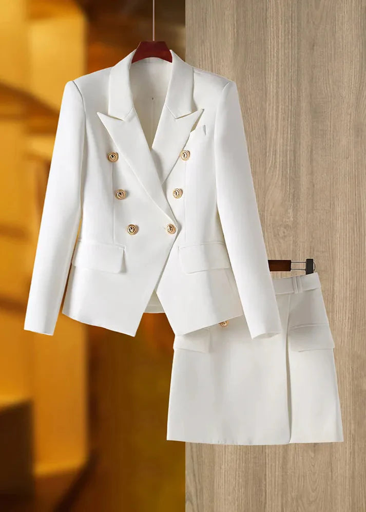 Luxury Blazer & Skirt Suits with Gold finishing