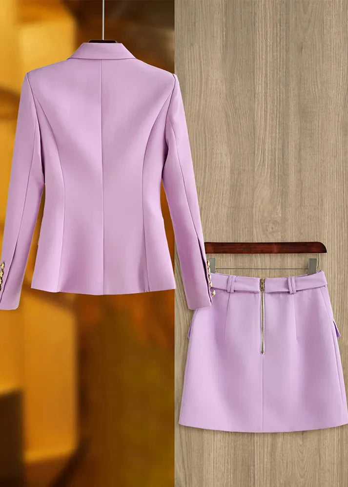 Luxury Blazer & Skirt Suits with Gold finishing