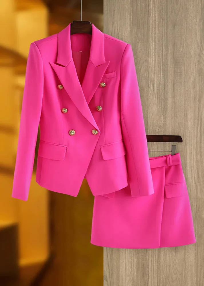 Luxury Blazer & Skirt Suits with Gold finishing