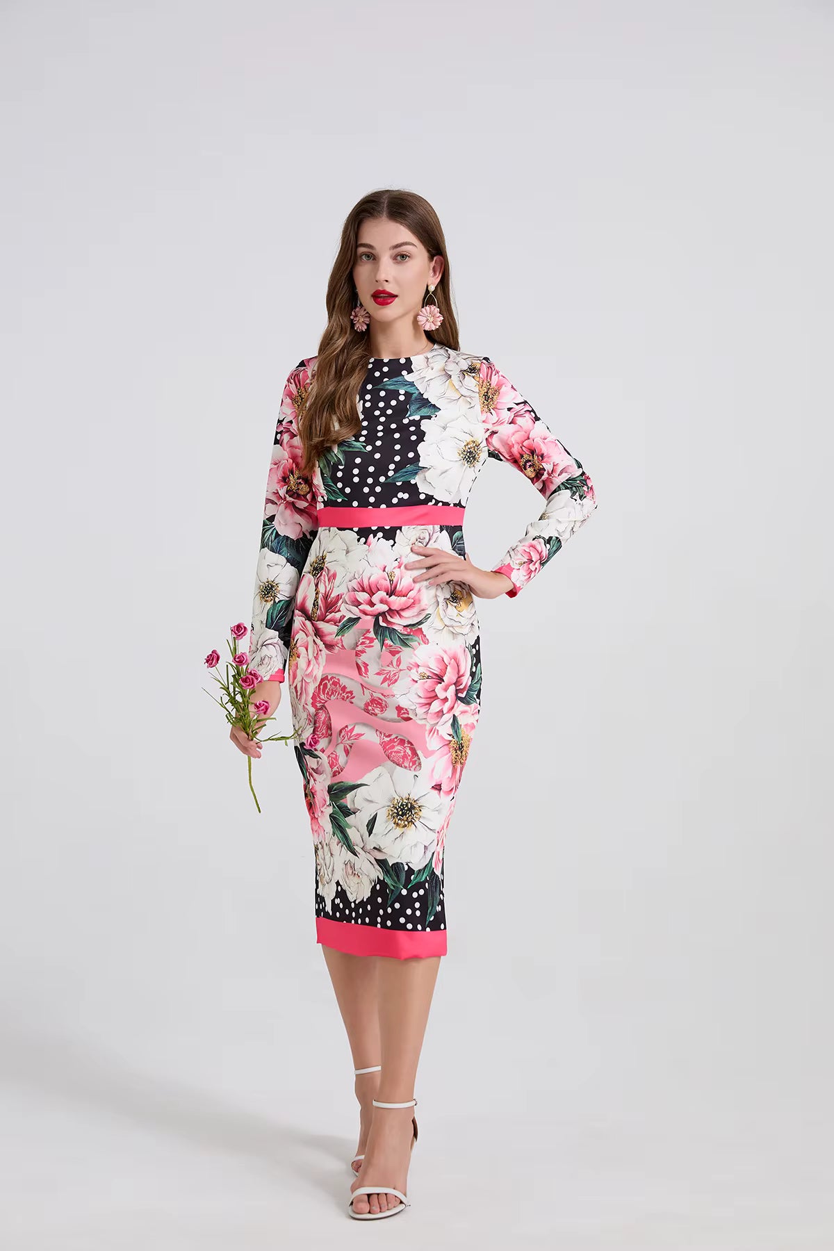 Floral Elegance Chic Printed Dress