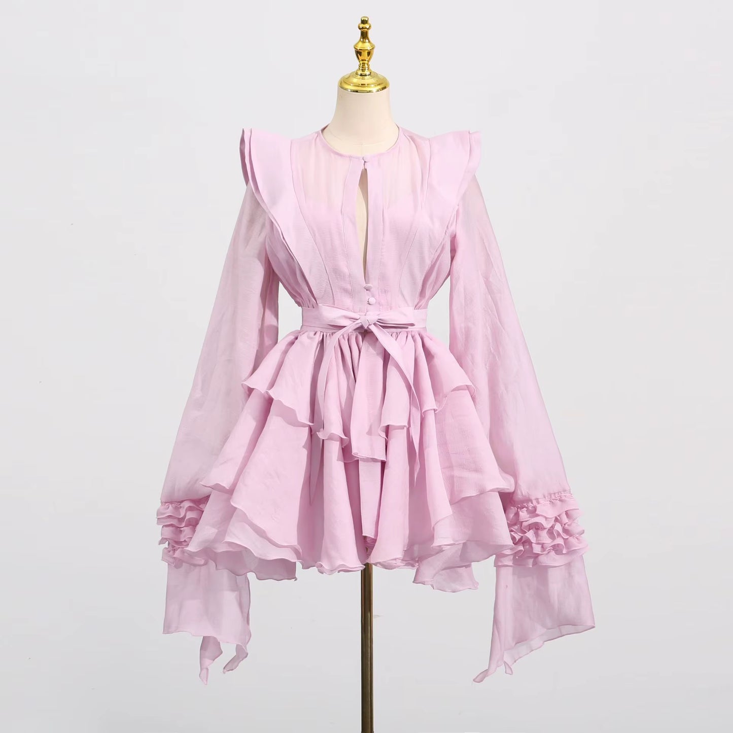 Sicilian Style Mini Dress - Comes in Coffee & Pink