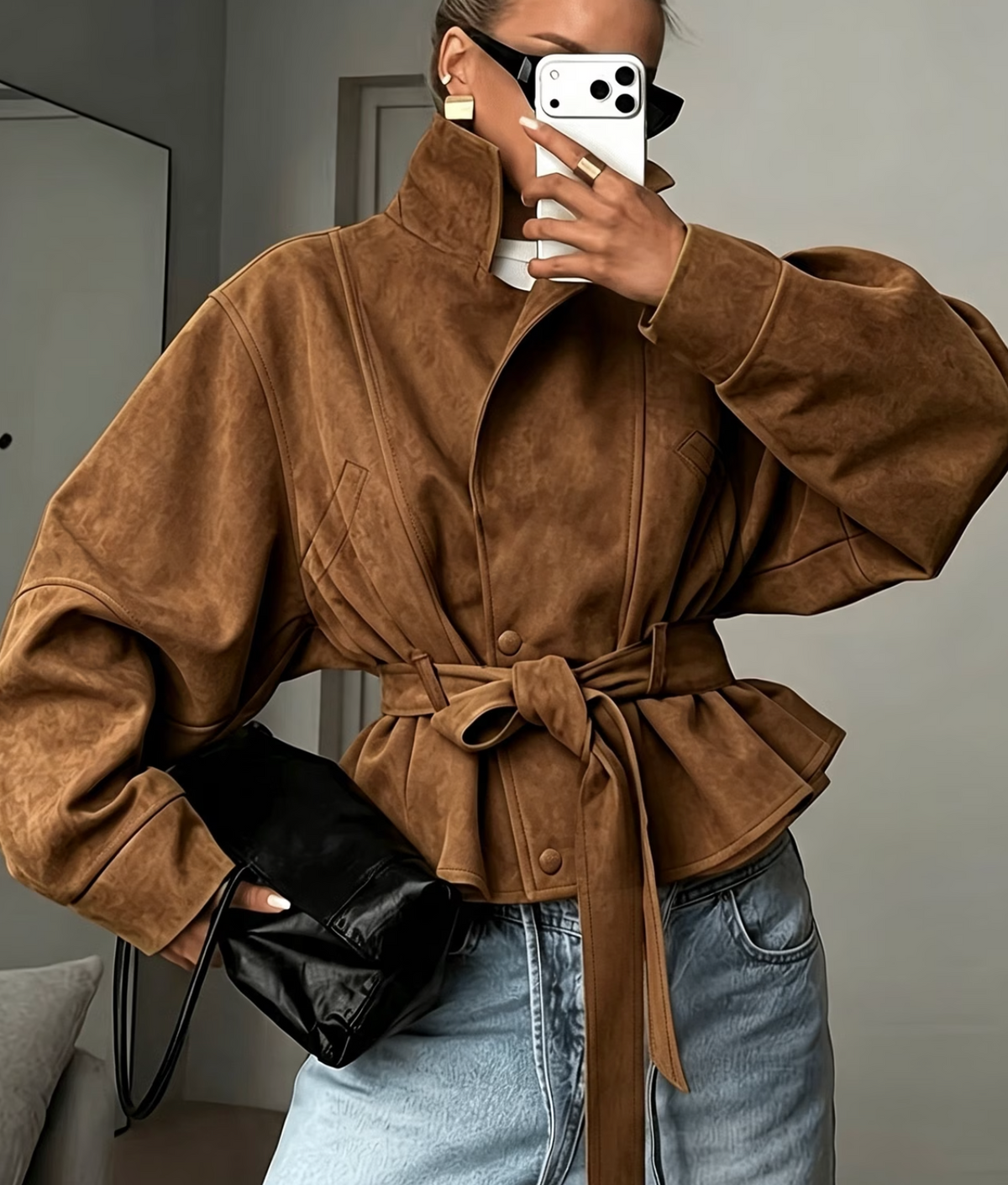 Lux Jacket with waist tie- Comes in five colours