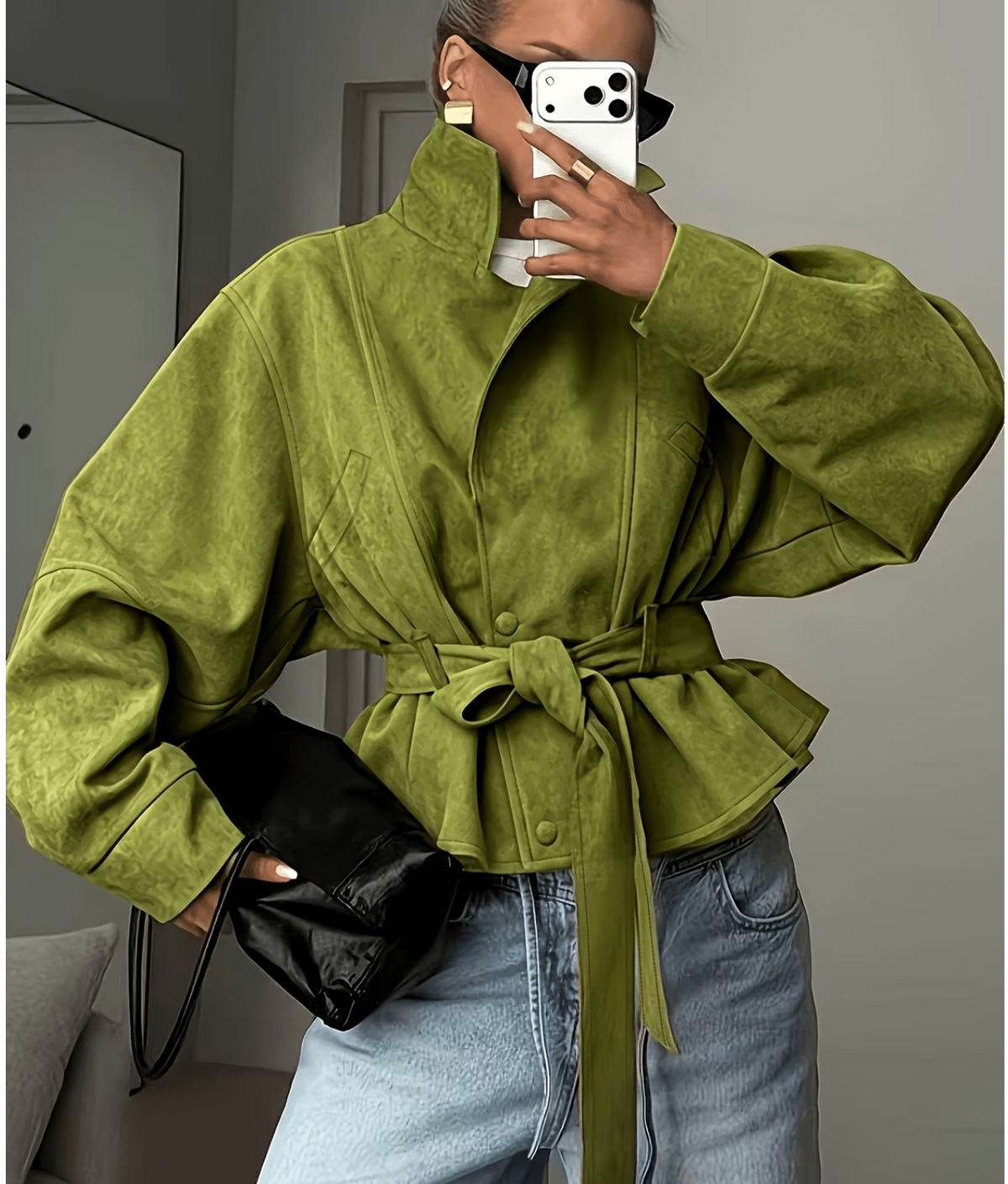 Lux Jacket with waist tie- Comes in five colours