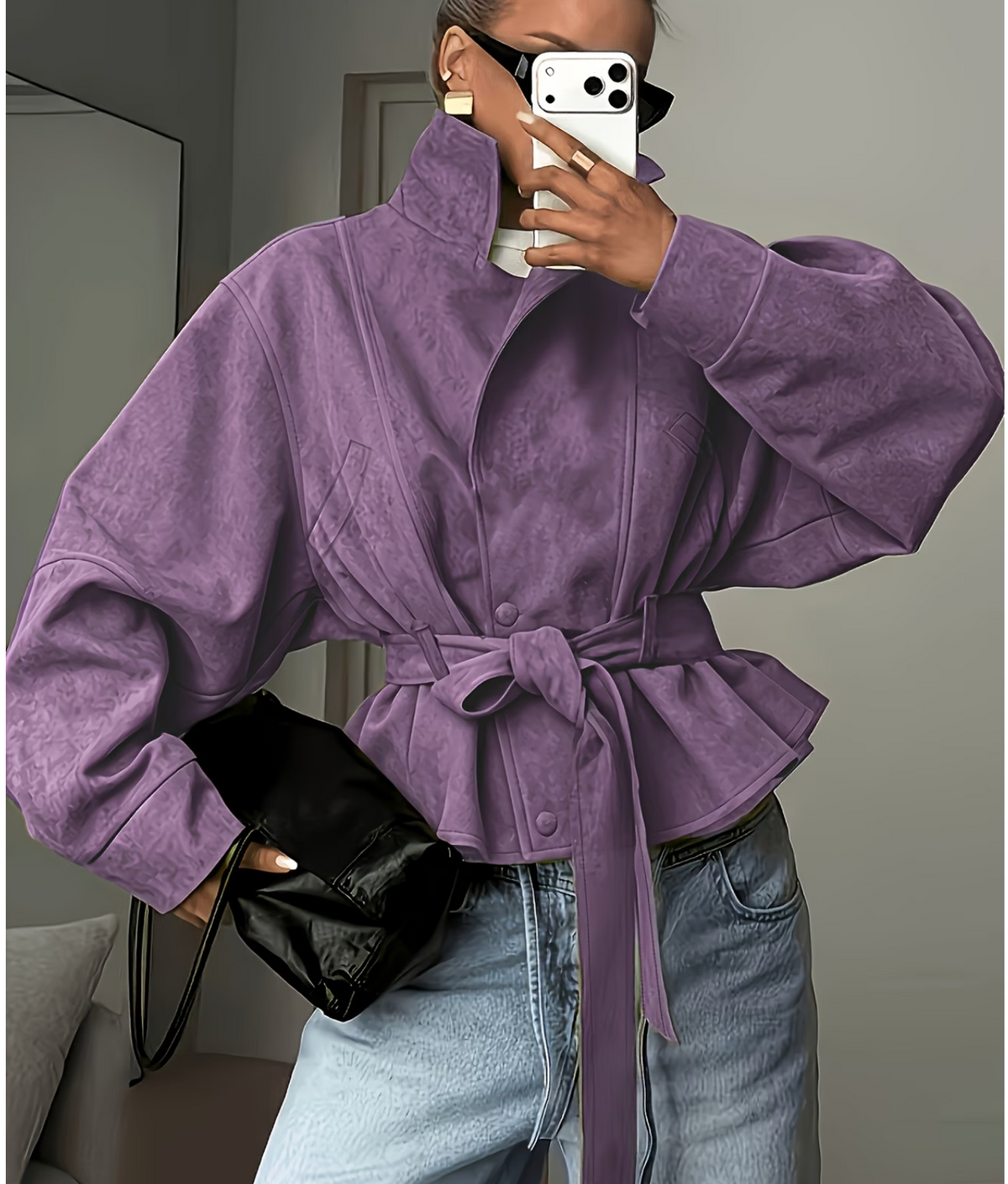 Lux Jacket with waist tie- Comes in five colours