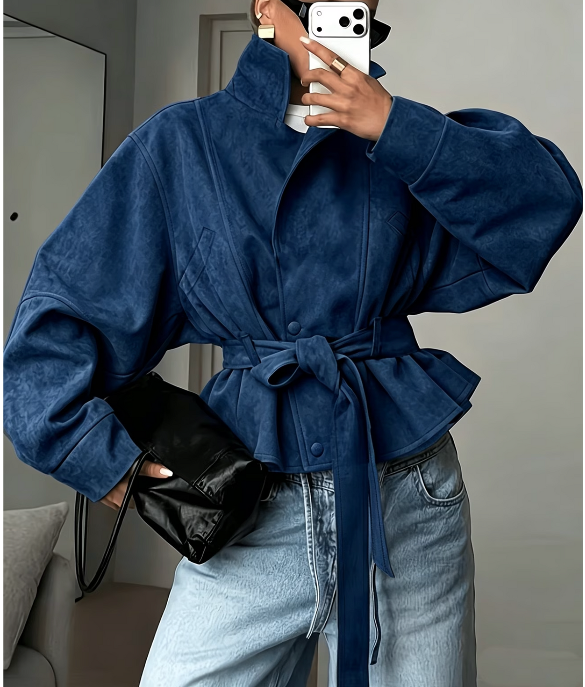 Lux Jacket with waist tie- Comes in five colours