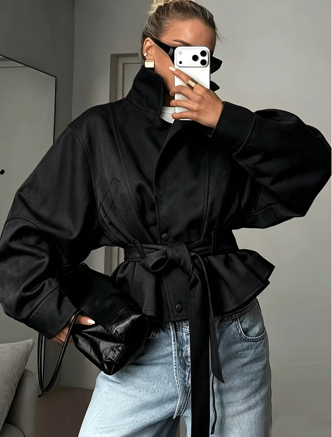 Lux Jacket with waist tie- Comes in five colours