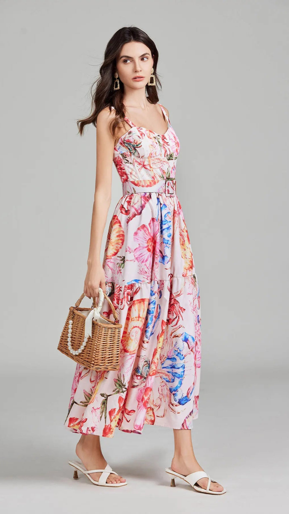 Flourish Midi Dress with belt