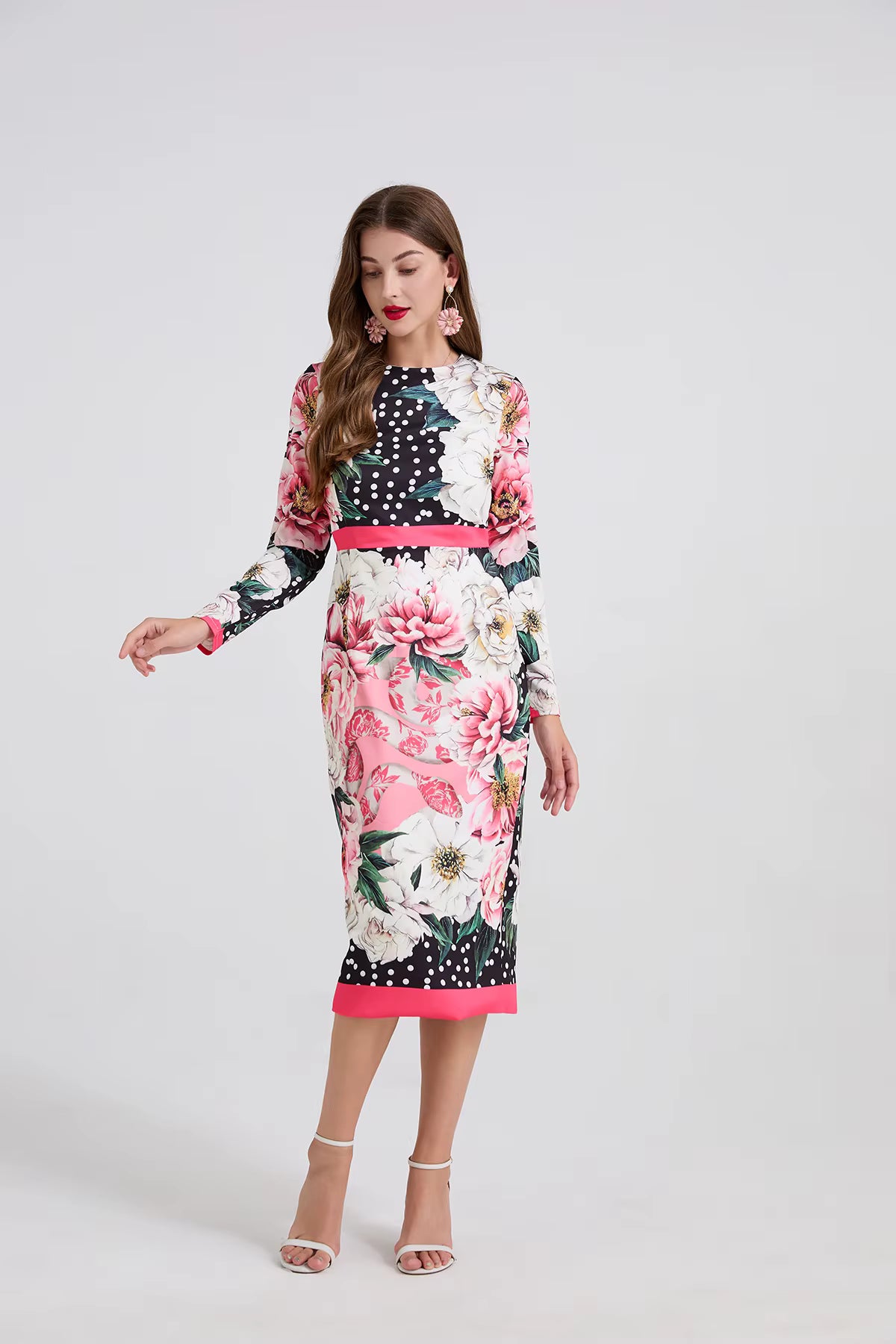 Floral Elegance Chic Printed Dress
