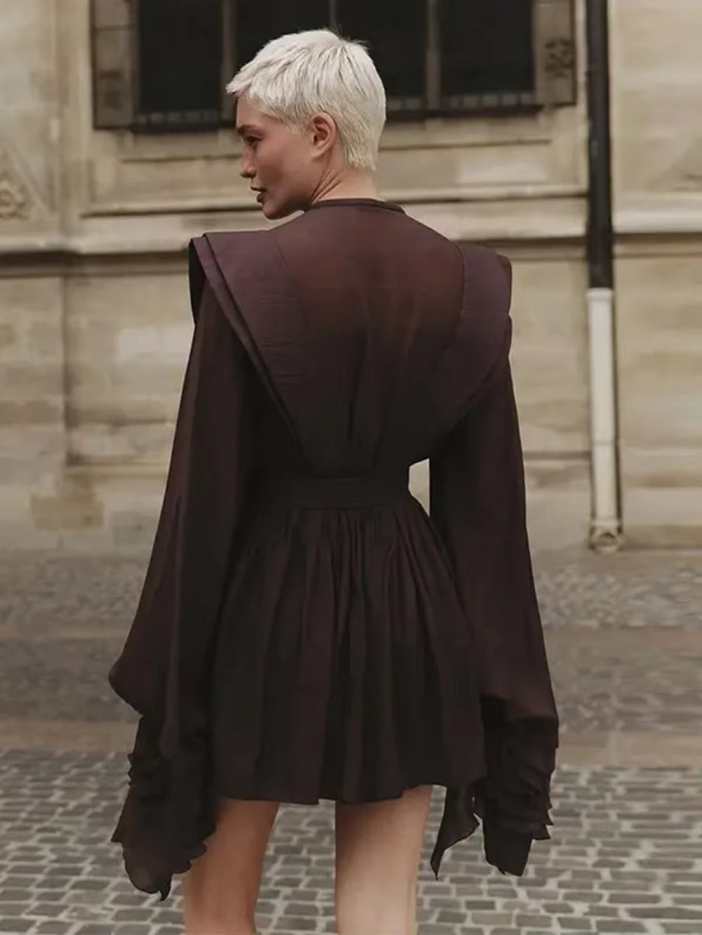 Sicilian Style Mini Dress - Comes in Coffee & Pink