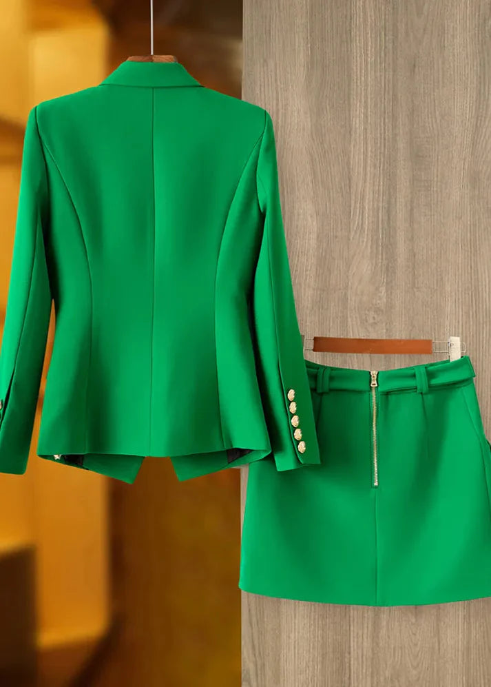 Luxury Blazer & Skirt Suits with Gold finishing
