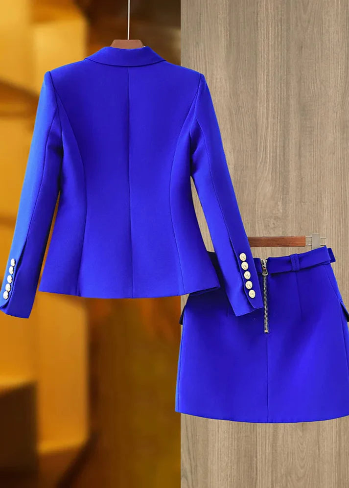Luxury Blazer & Skirt Suits with Gold finishing