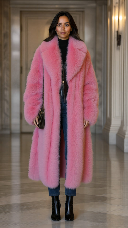 Bubblegum Faux Fur Coat