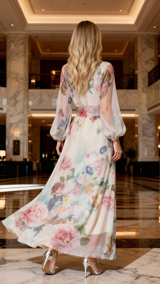 Floral Burst Maxi Dress