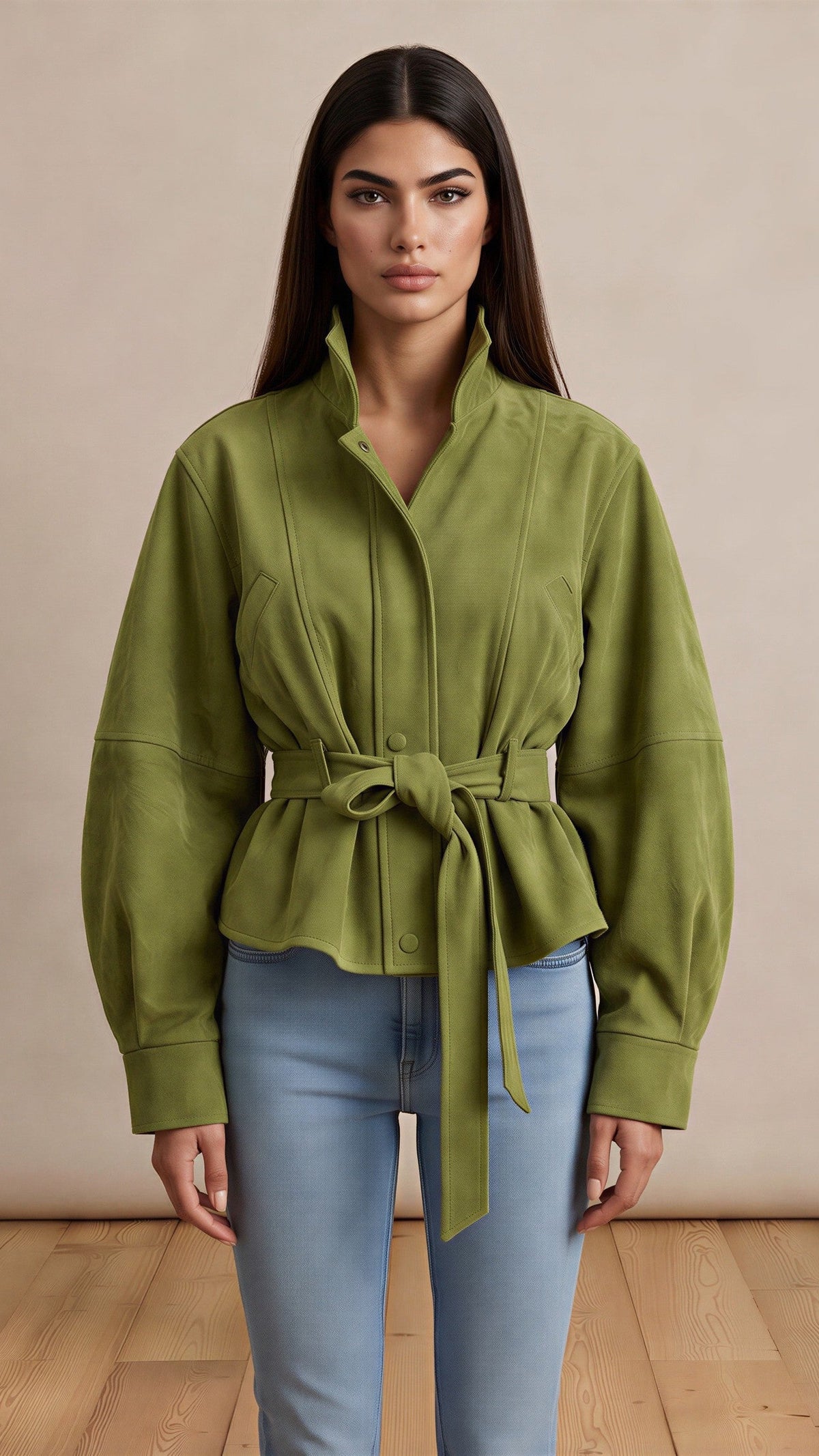 Lux Jacket with waist tie- Comes in five colours