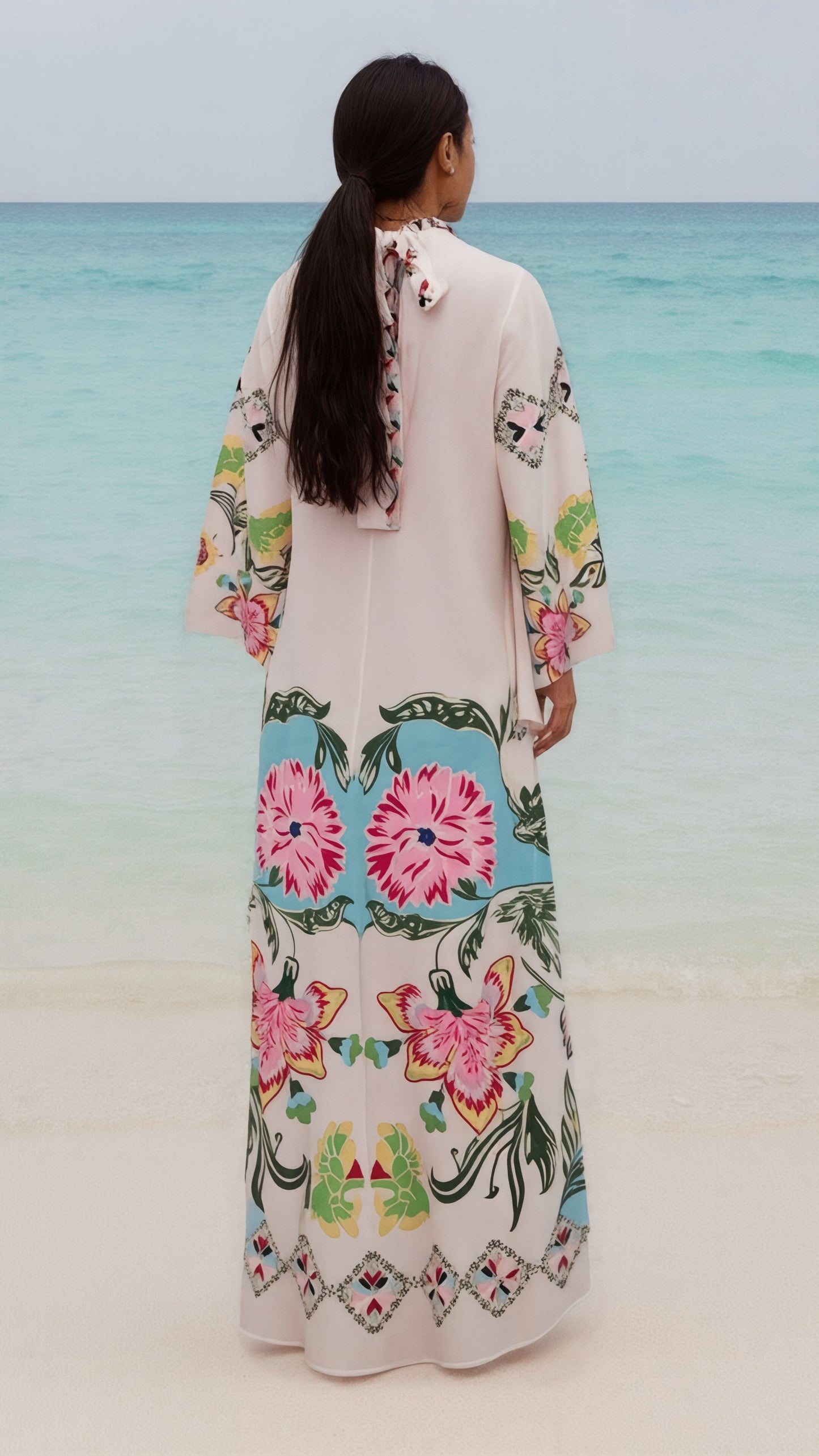 Floral Batwing Maxi Dress