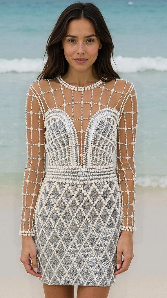 White Diamond Mini Dress