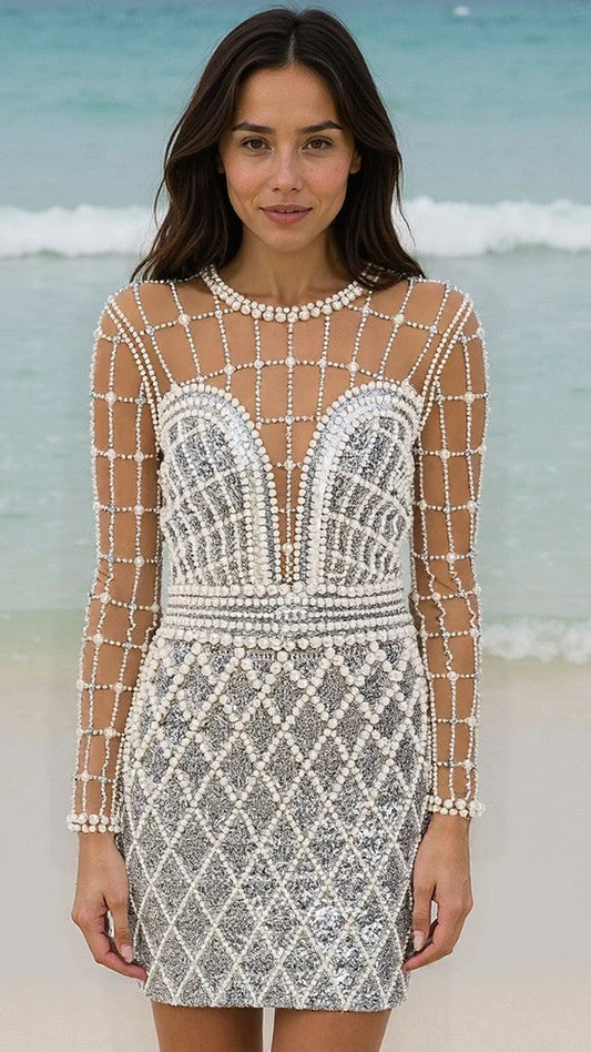 White Diamond Mini Dress