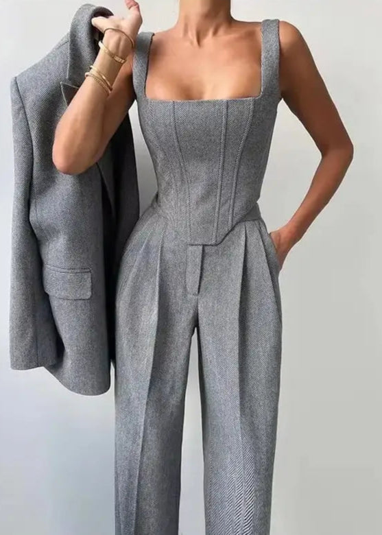 Suits You Tailored Three Piece Suit - comes in Blush Pink or Grey