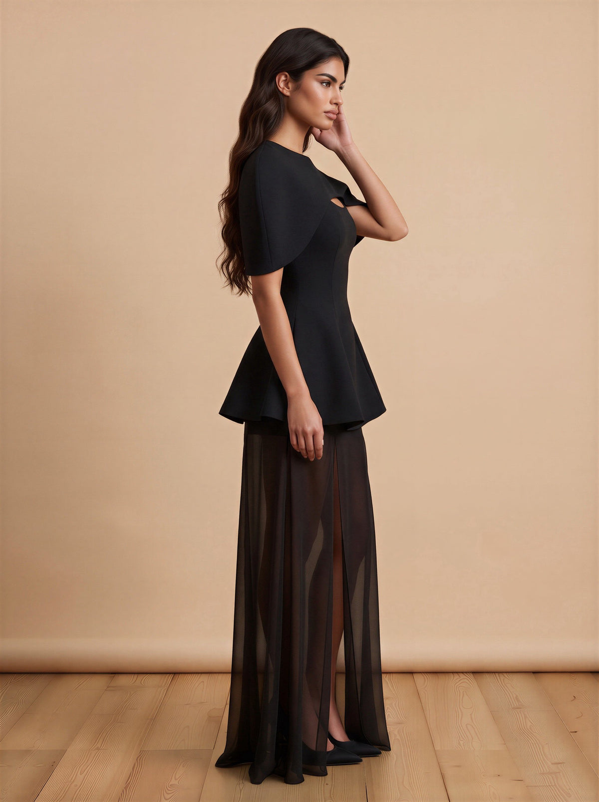 Chic Noir Maxi Dress