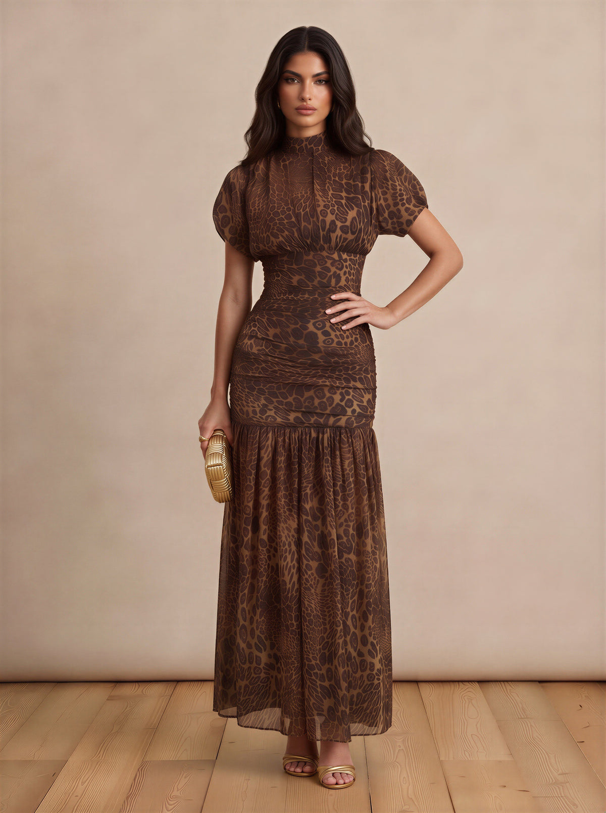 Leopard Print Maxi Dress