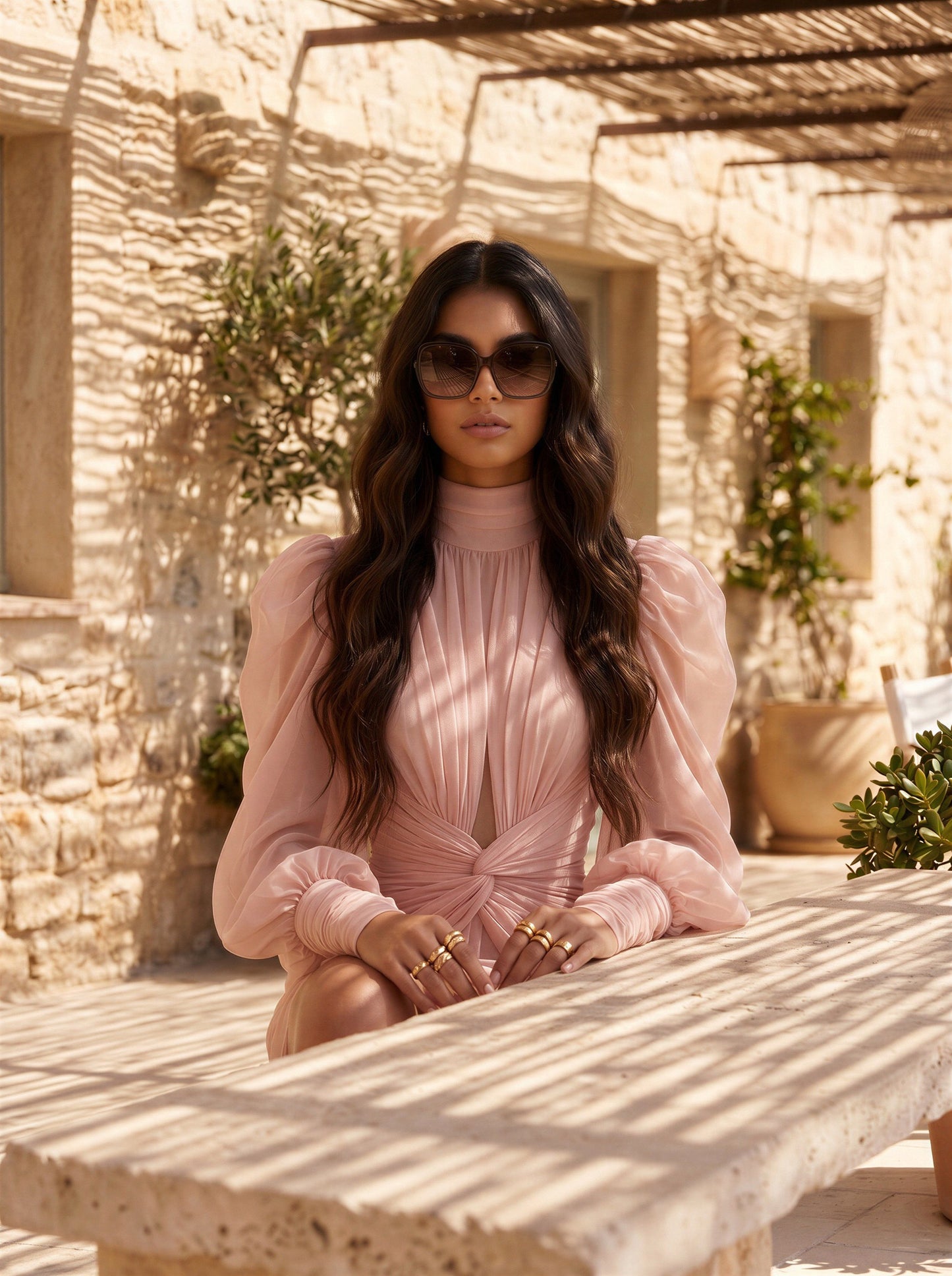 Blush Chic Drapery Mini Dress