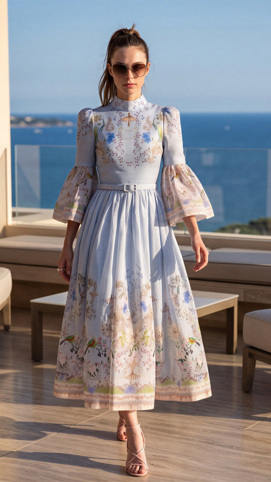 comino couture blue dress Comino Couture London – Comino London