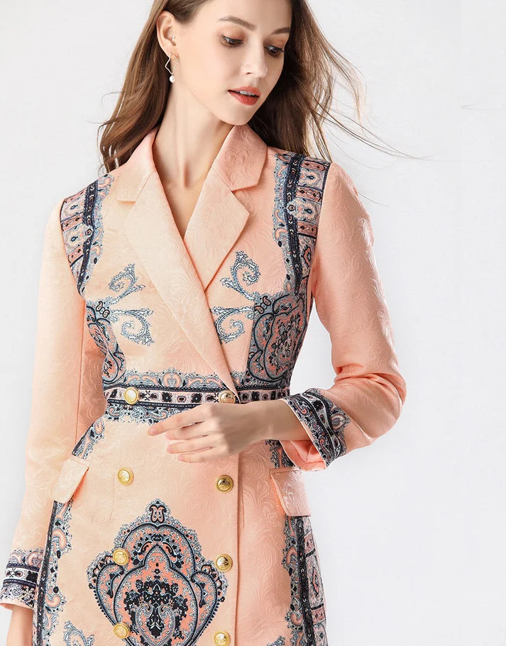 Peach Blazer Dress