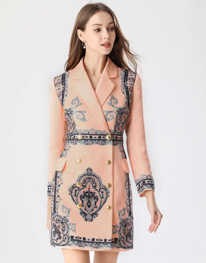 Peach Blazer Dress