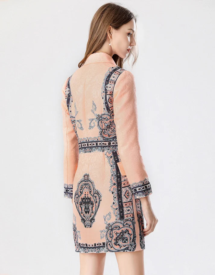 Peach Blazer Dress