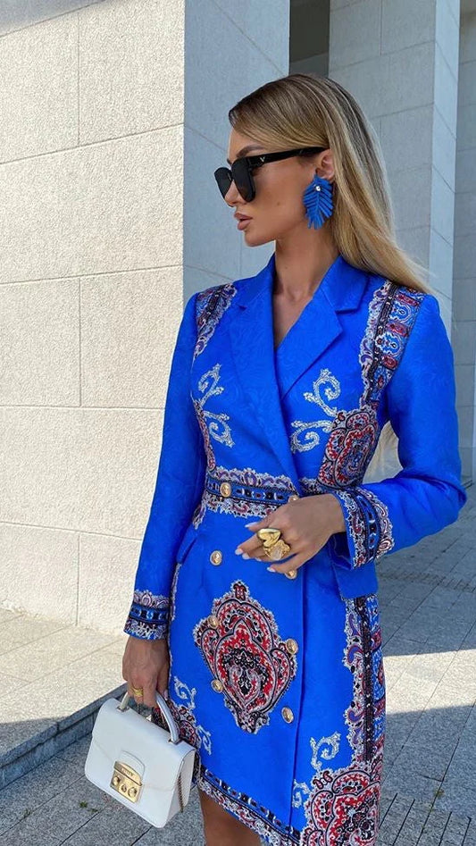 Electric Blue Blazer Dress